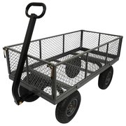 Landscapers Select Garden Cart, 1200 lb, Steel Deck, 4Wheel, 13 in Wheel, Pneumatic Wheel, Pull Handle TC4205EG